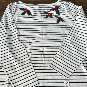 Talbots Holley leaves appliquéd